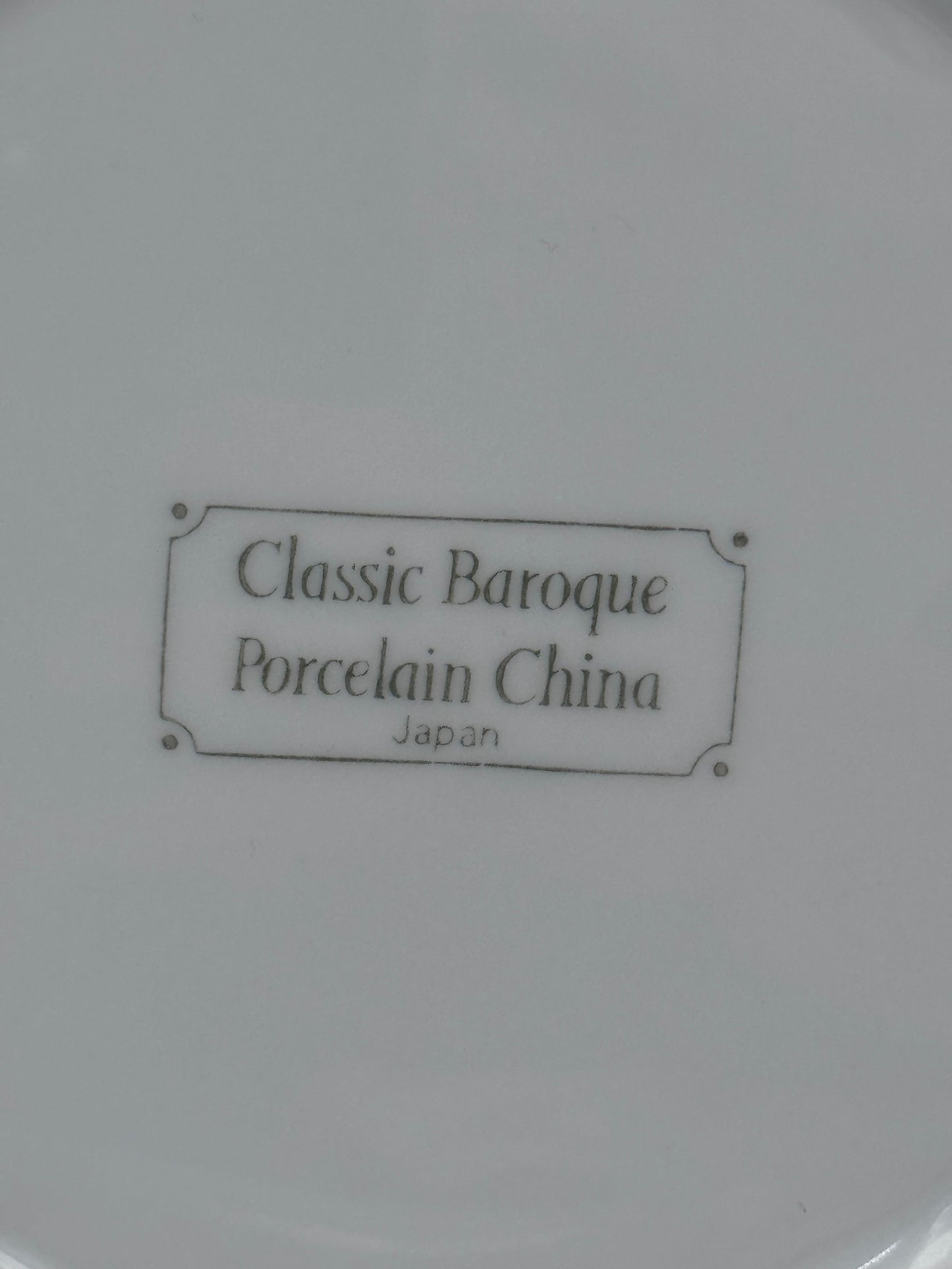 Classic Baroque Porcelain China Japan Off White Set of 4 Salad Plates