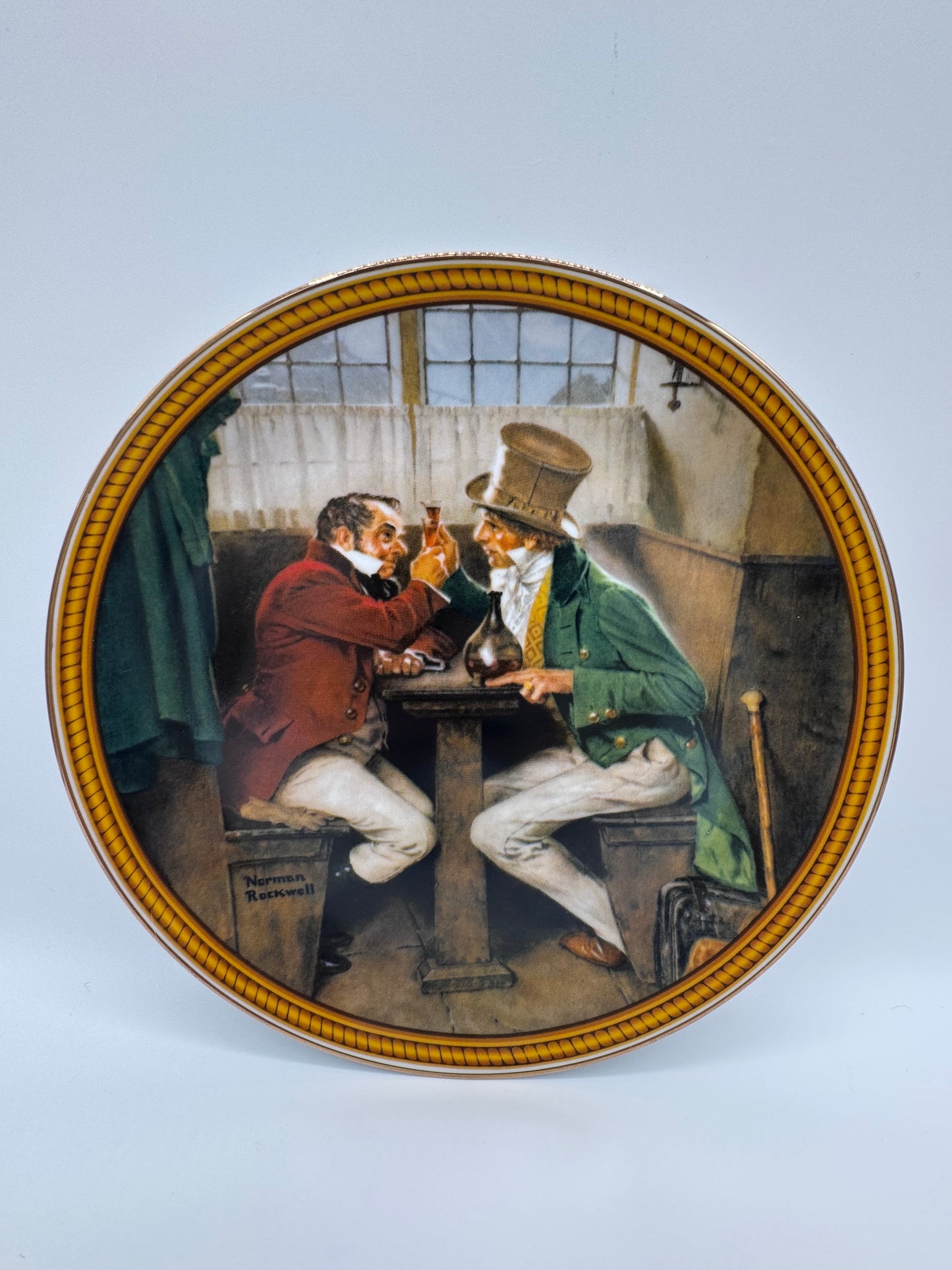 Clinching The Deal 1987 Norman Rockwell Collector Plate