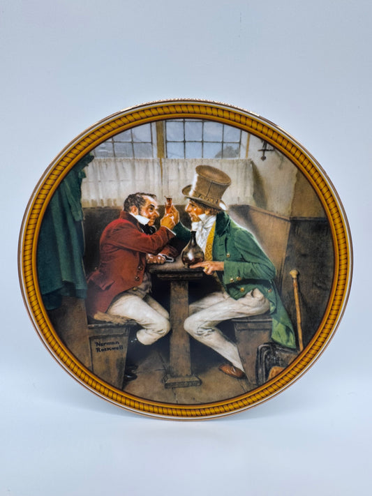 Clinching The Deal 1987 Norman Rockwell Collector Plate