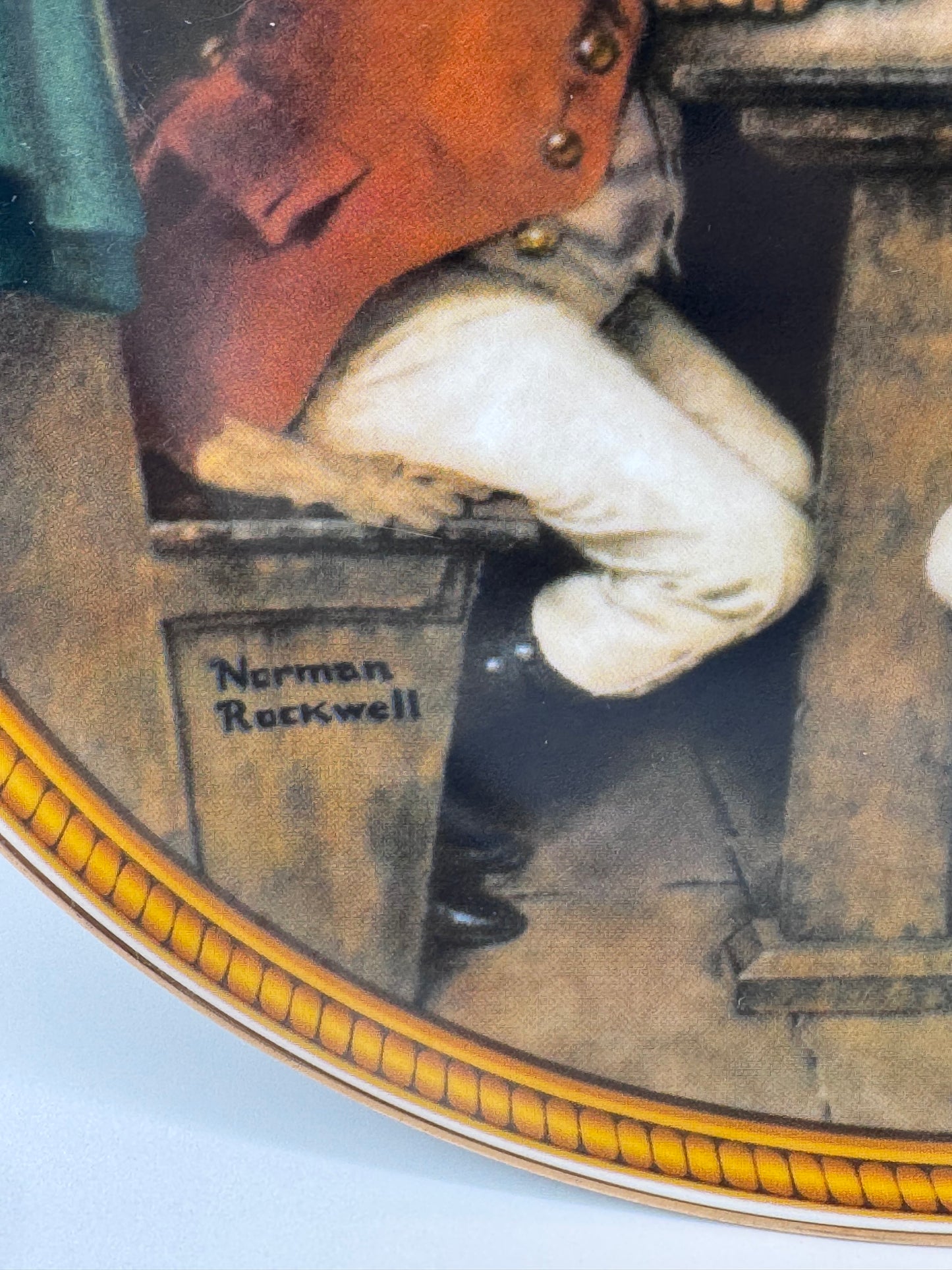 Clinching The Deal 1987 Norman Rockwell Collector Plate
