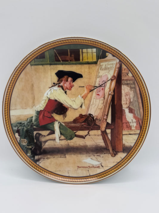 Sign of the Times 1988 Norman Rockwell Collector Plate