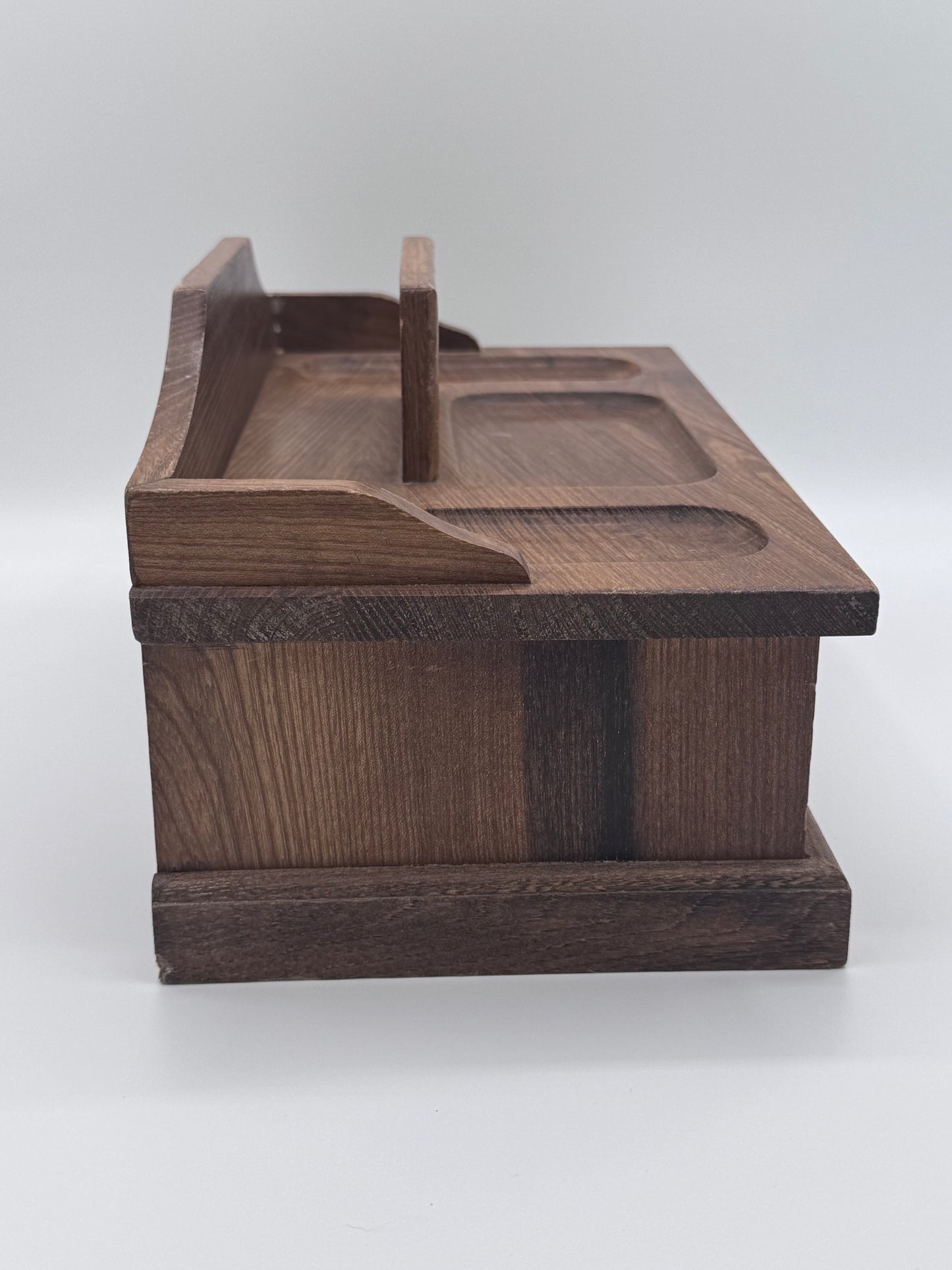 Wood Antique Jewelry Box Top Dresser Valet Storage