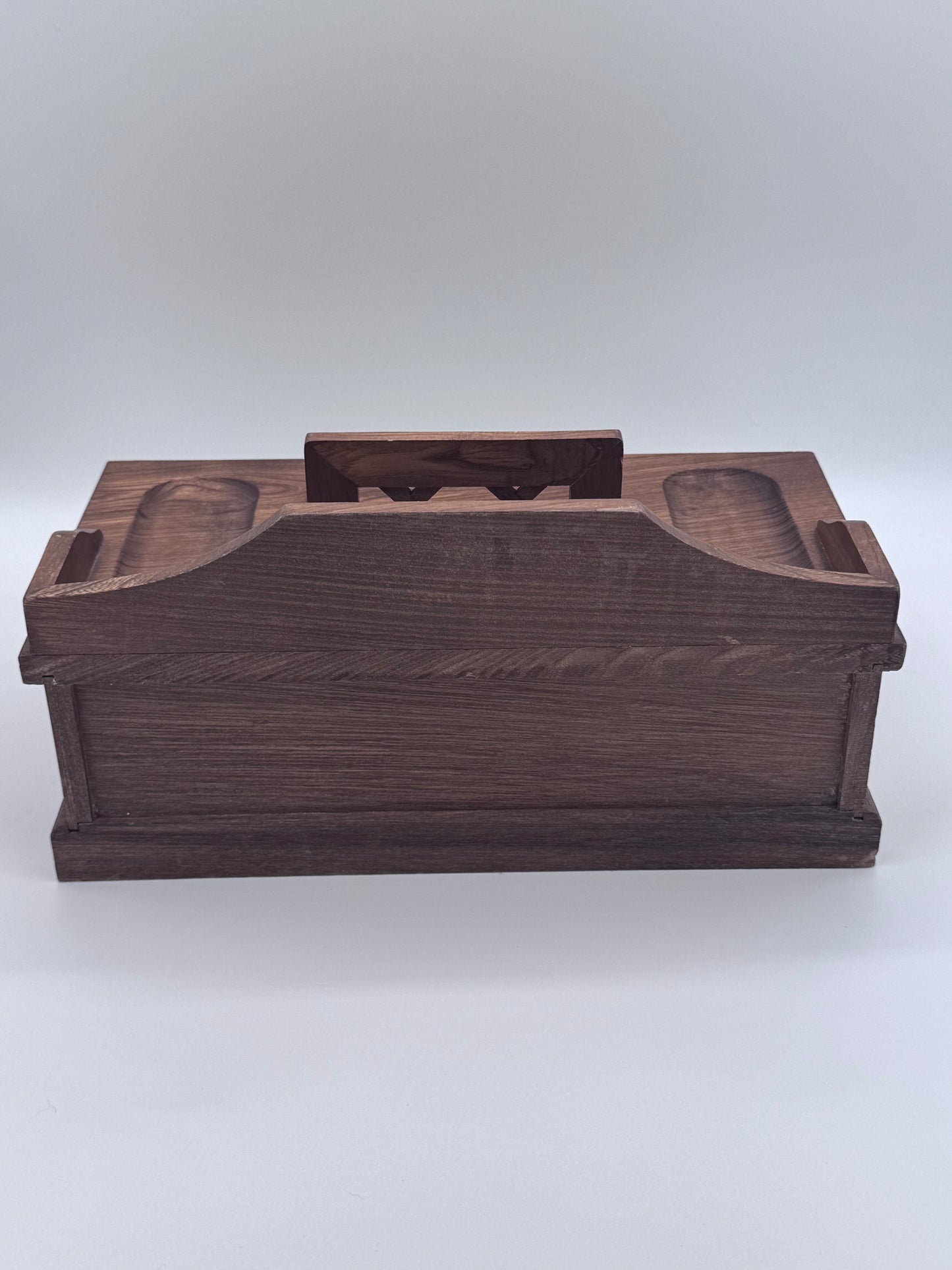 Wood Antique Jewelry Box Top Dresser Valet Storage