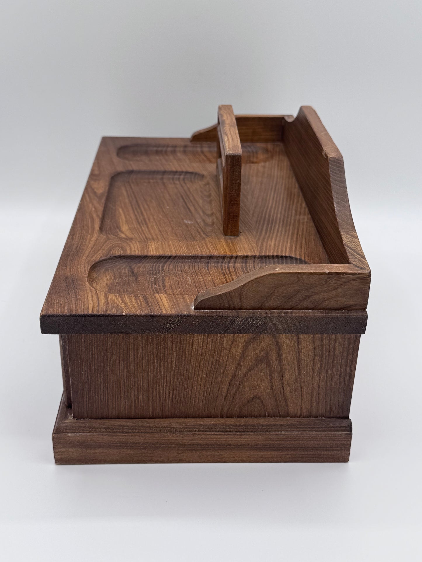 Wood Antique Jewelry Box Top Dresser Valet Storage