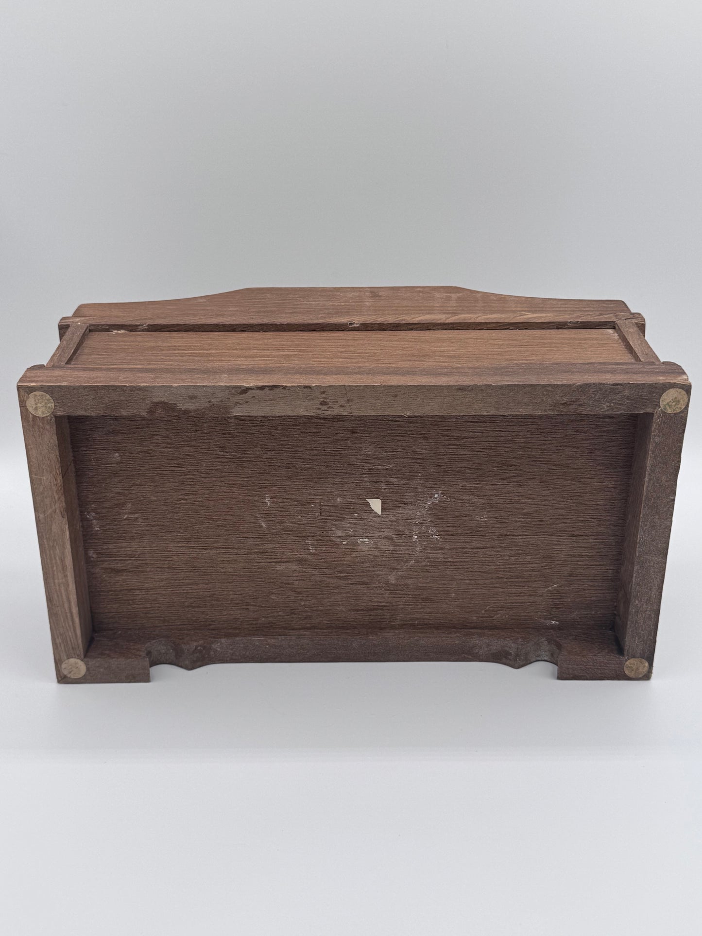 Wood Antique Jewelry Box Top Dresser Valet Storage