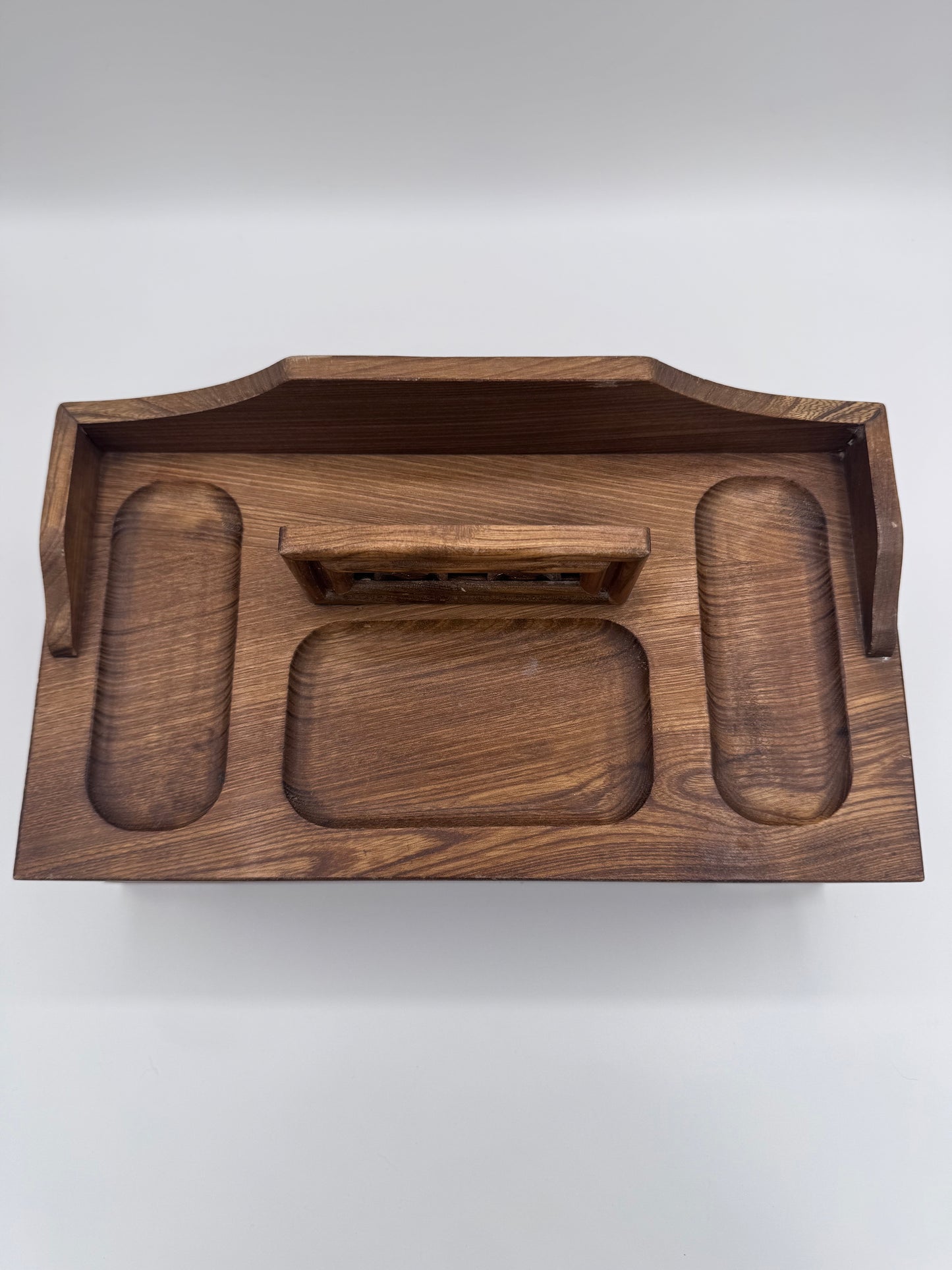 Wood Antique Jewelry Box Top Dresser Valet Storage