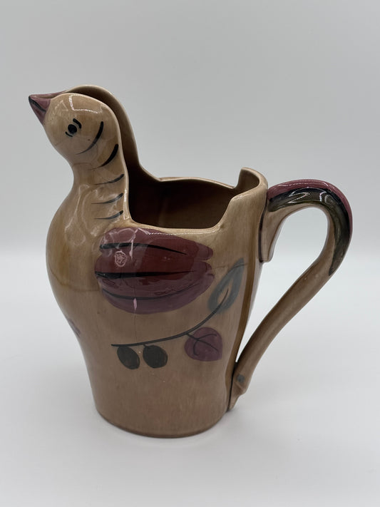 California Cleminson Vintage 1950’s Hand Painted Ceramic Pitcher Distlefink