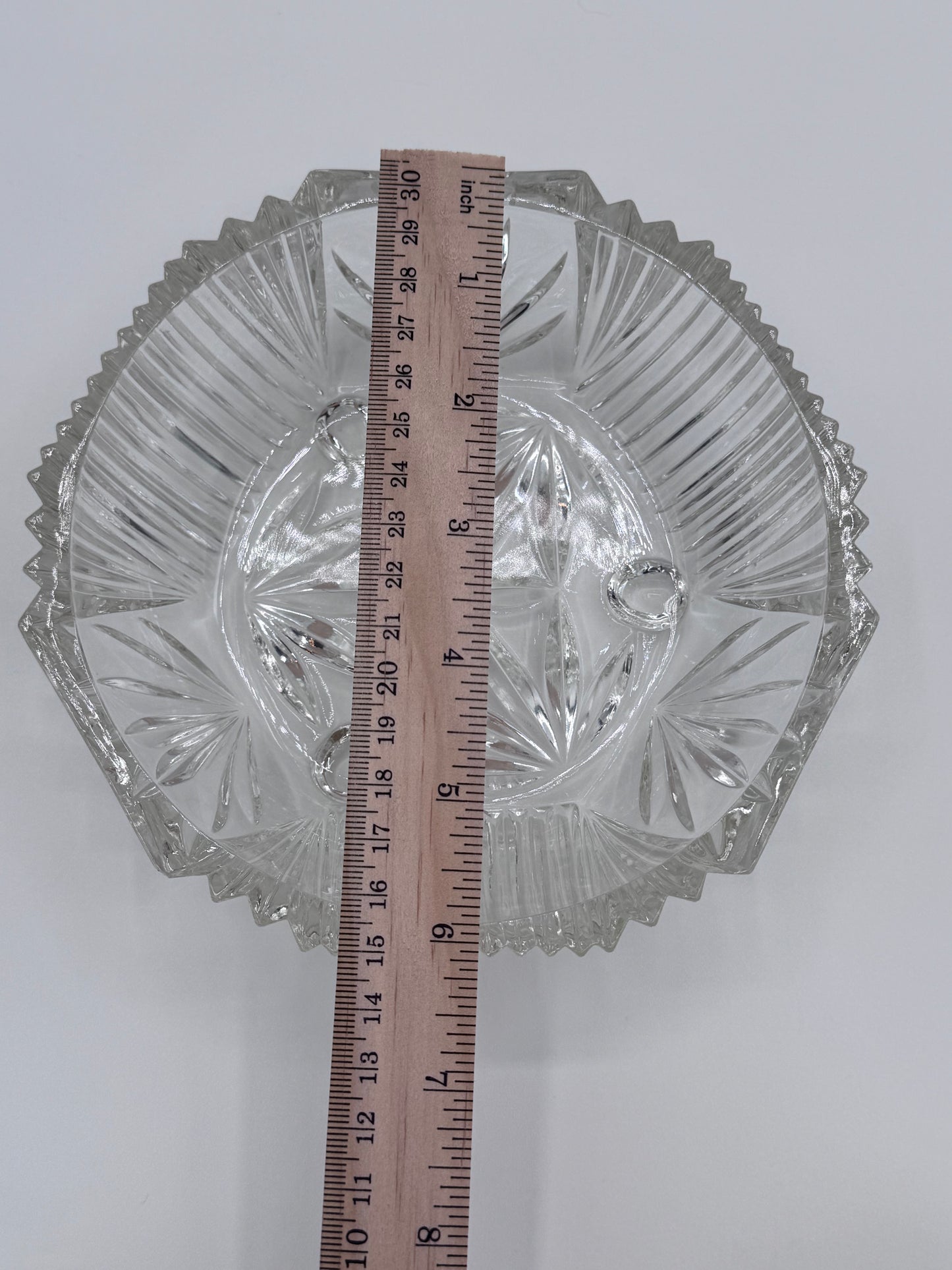 Glass Candy Dish Star Bowl Vintage Design