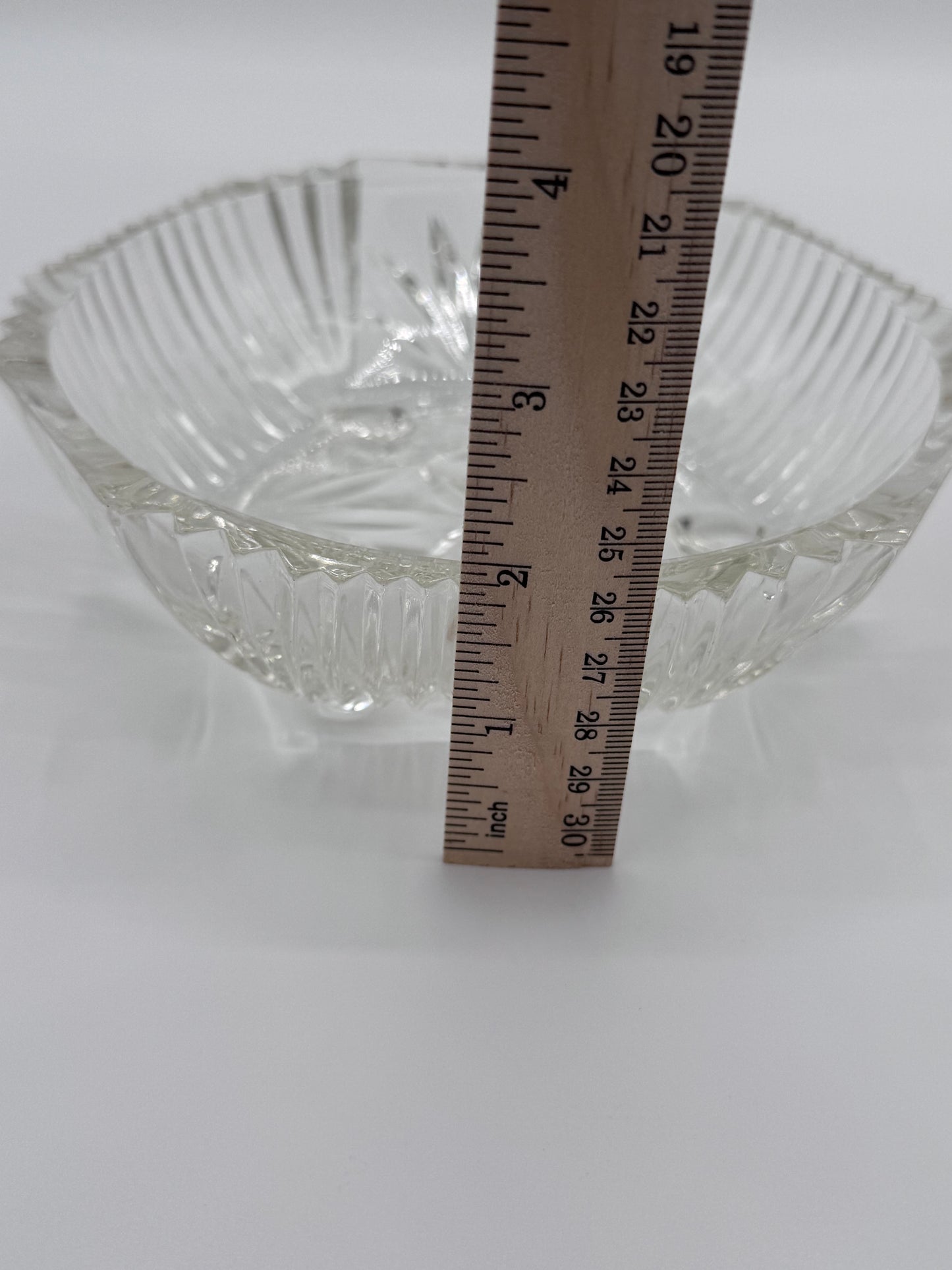 Glass Candy Dish Star Bowl Vintage Design