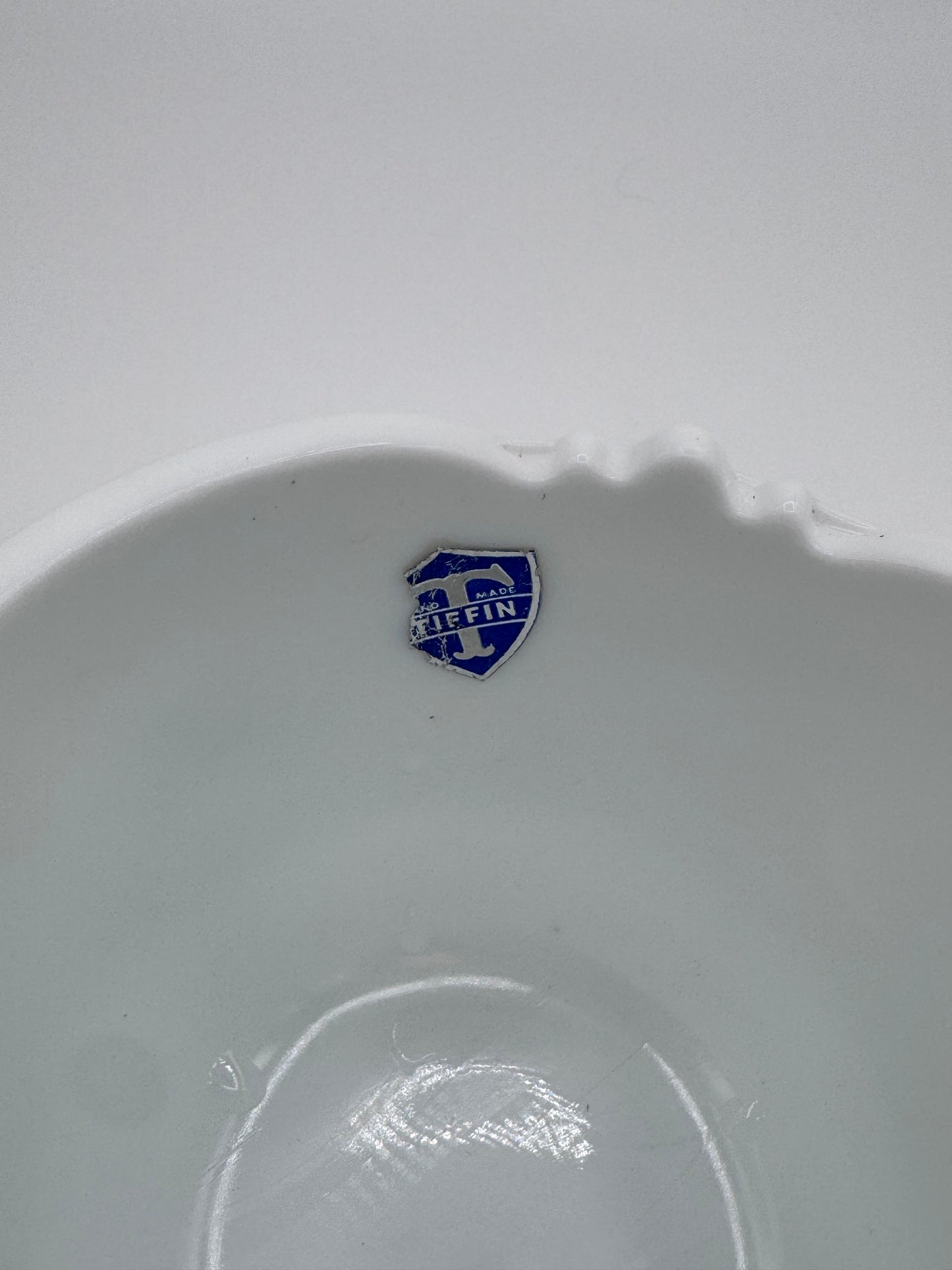 Tiffin Hand Made Grape Design White Milk Bowl