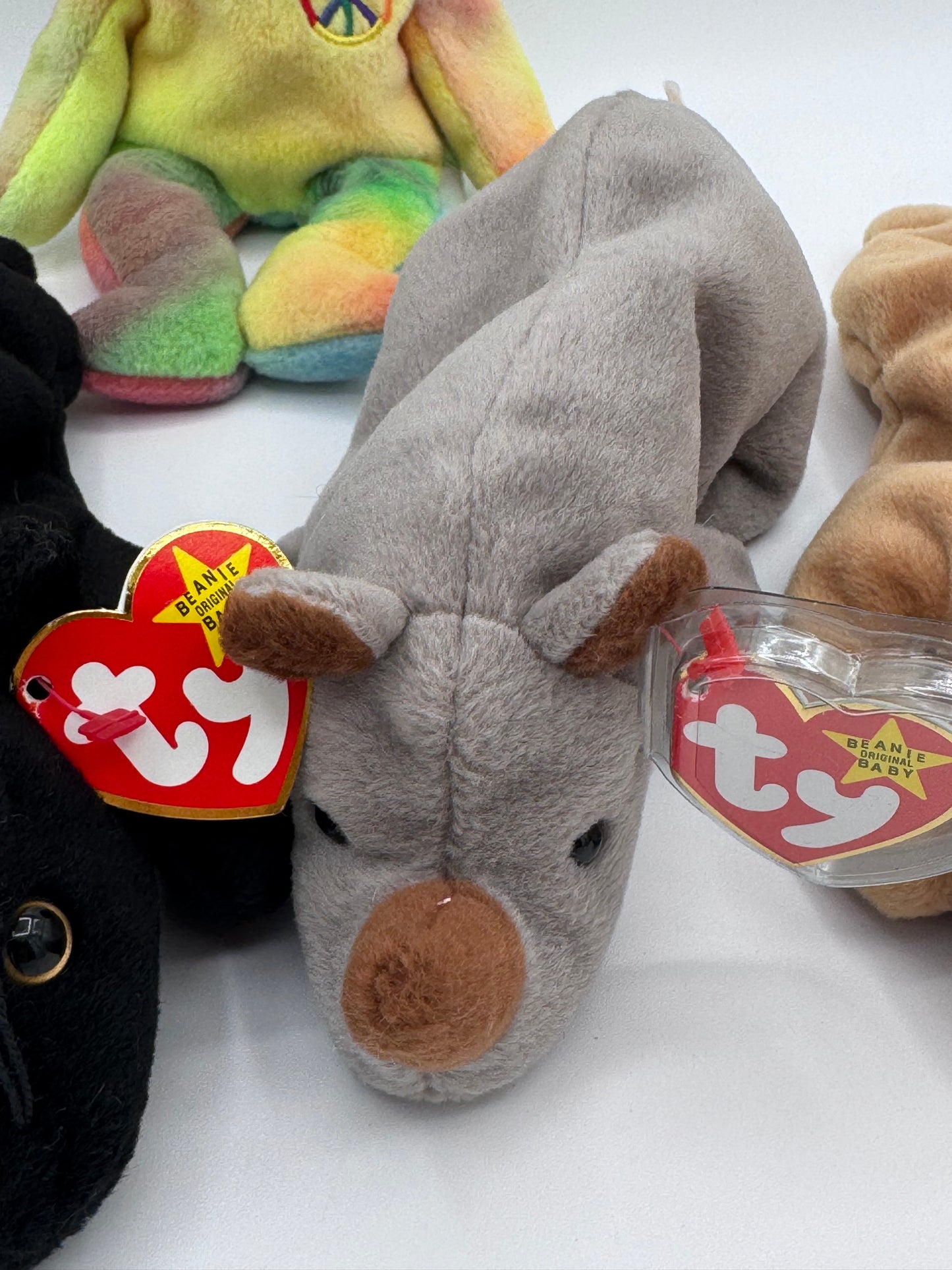 Beanie Babies Hang Tag 4th Gen & Tush Tag 5th Gen Set of 4 Babies