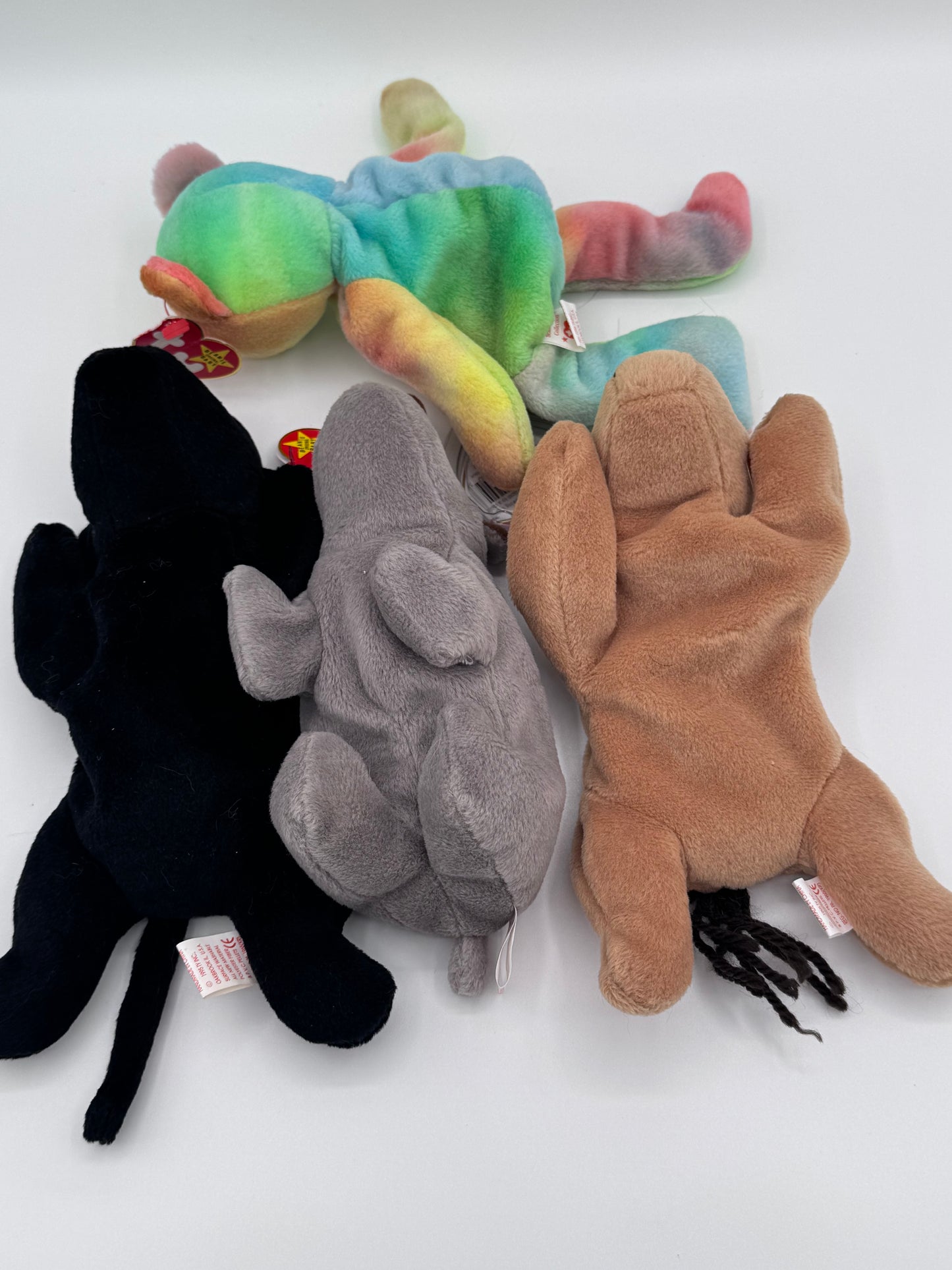 Beanie Babies Hang Tag 4th Gen & Tush Tag 5th Gen Set of 4 Babies