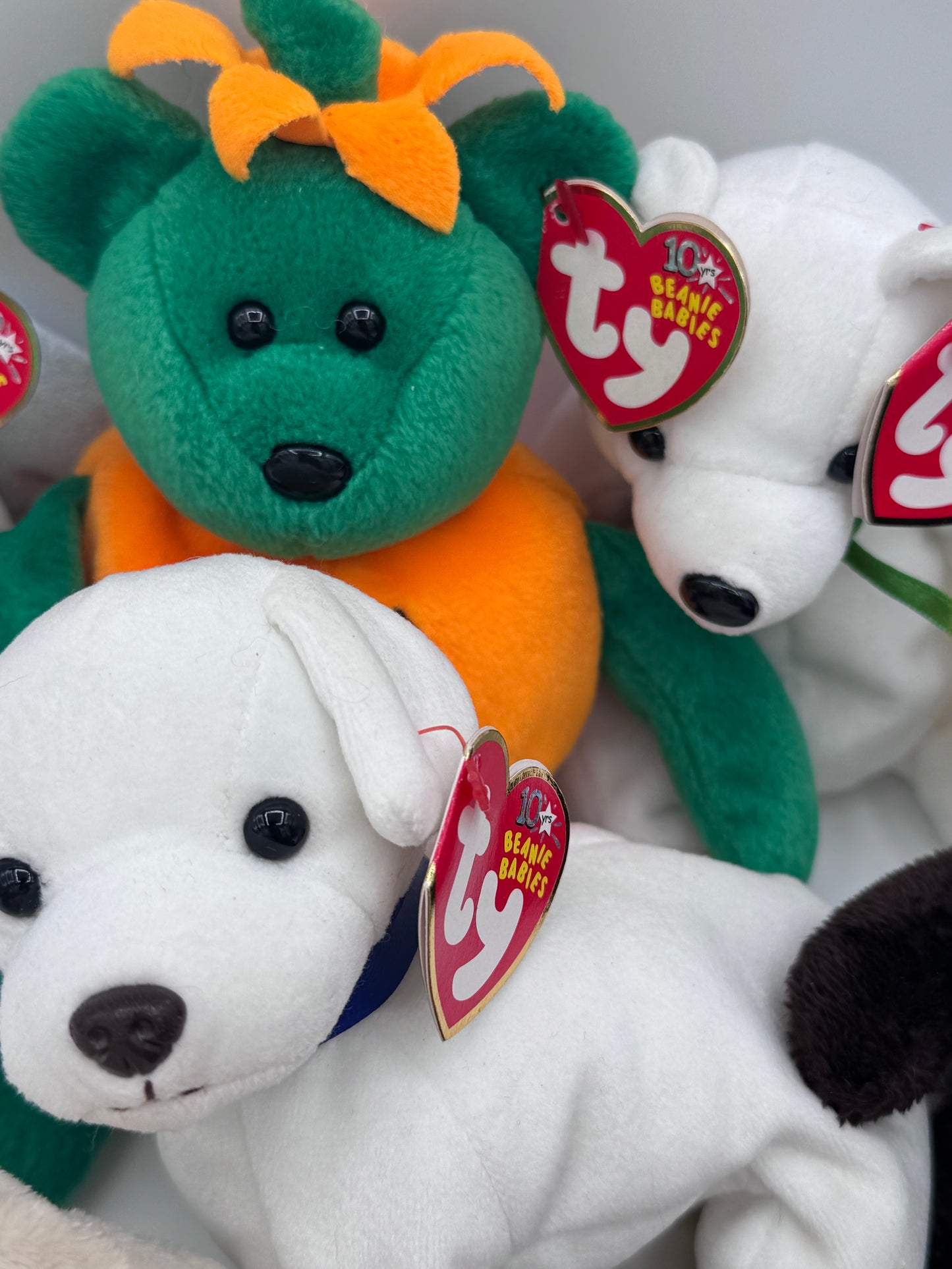 Beanie Babies TY -  Hang Tag 11th Gen & Tush Tag 13th Gen Set of 10 Babies