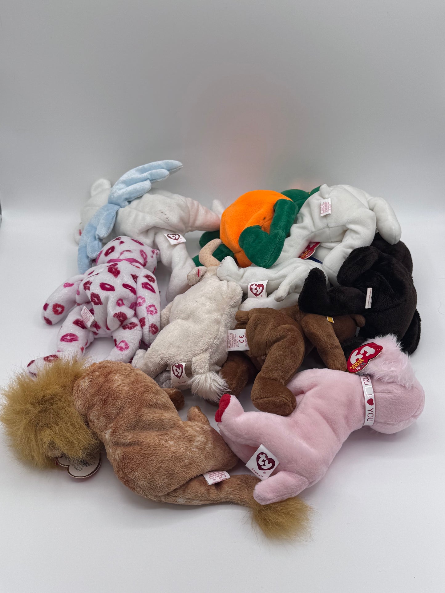 Beanie Babies TY -  Hang Tag 11th Gen & Tush Tag 13th Gen Set of 10 Babies