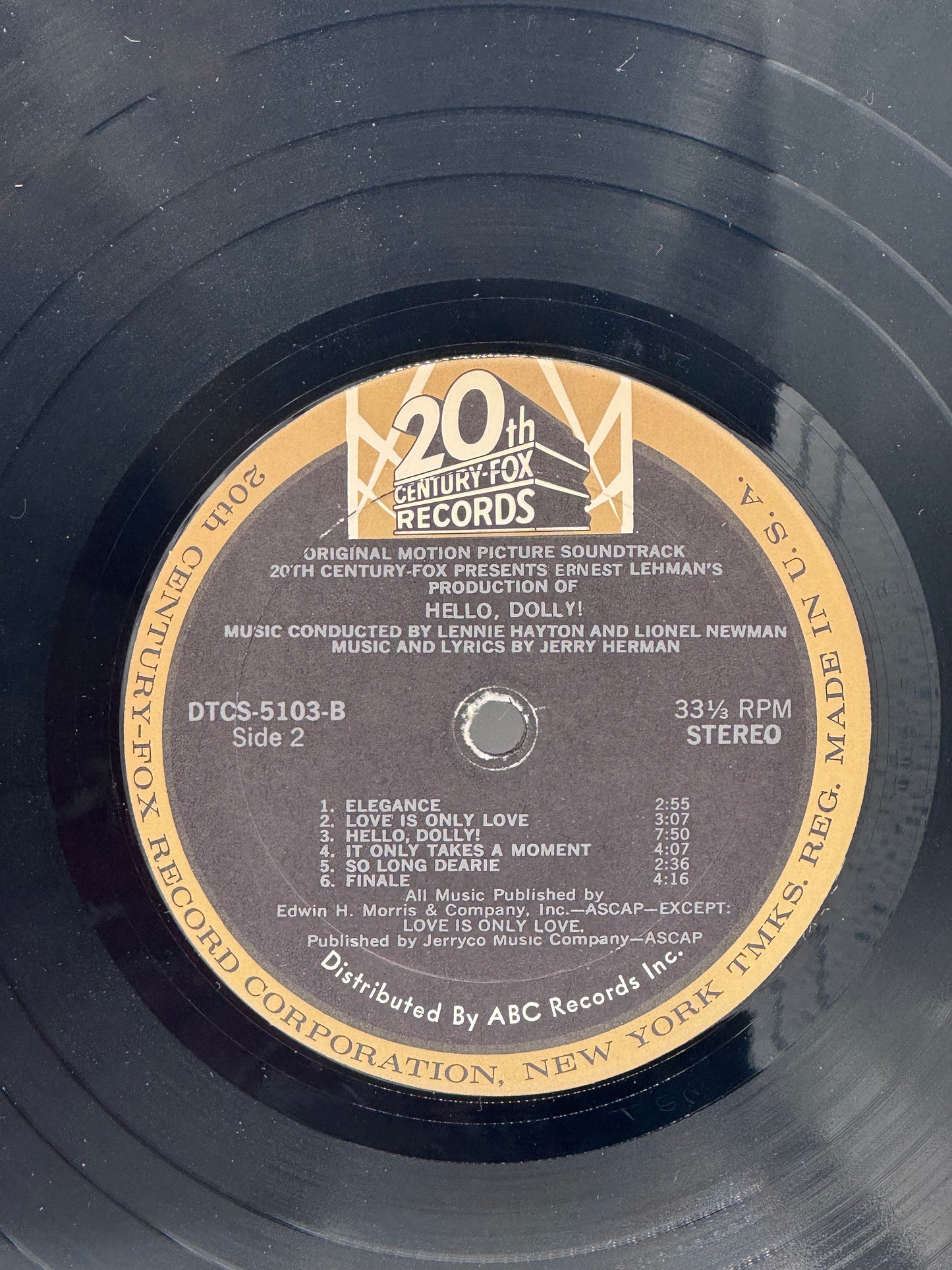 Hello Dolly Original Motion Picture Sound Album 1969 Vintage Vinyl Record