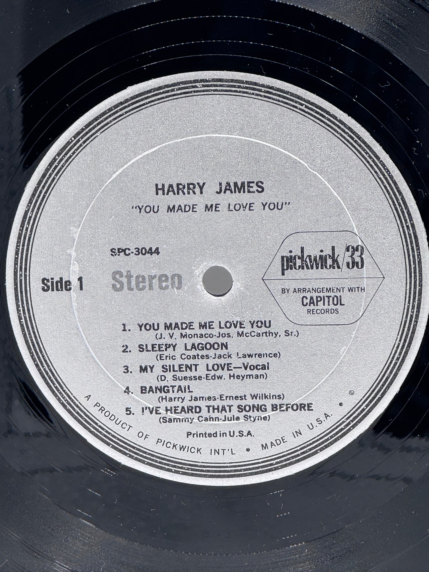 Harry James His Trumpet & Orchestra You Made Me Love You 1966 Vintage Vinyl Record