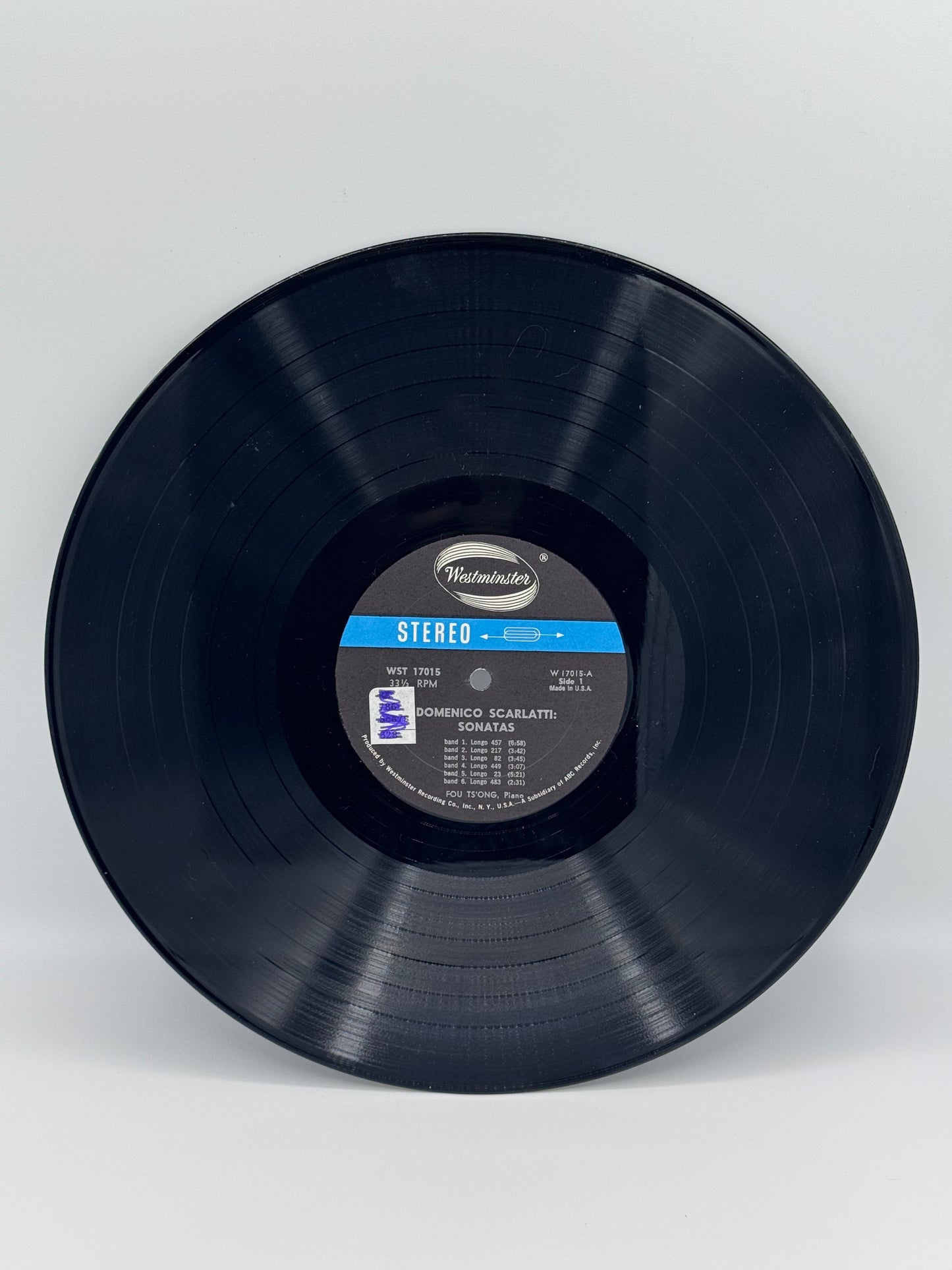 Scarlatti Sonatas Fou Ts’ong Piano Vintage Vinyl Record