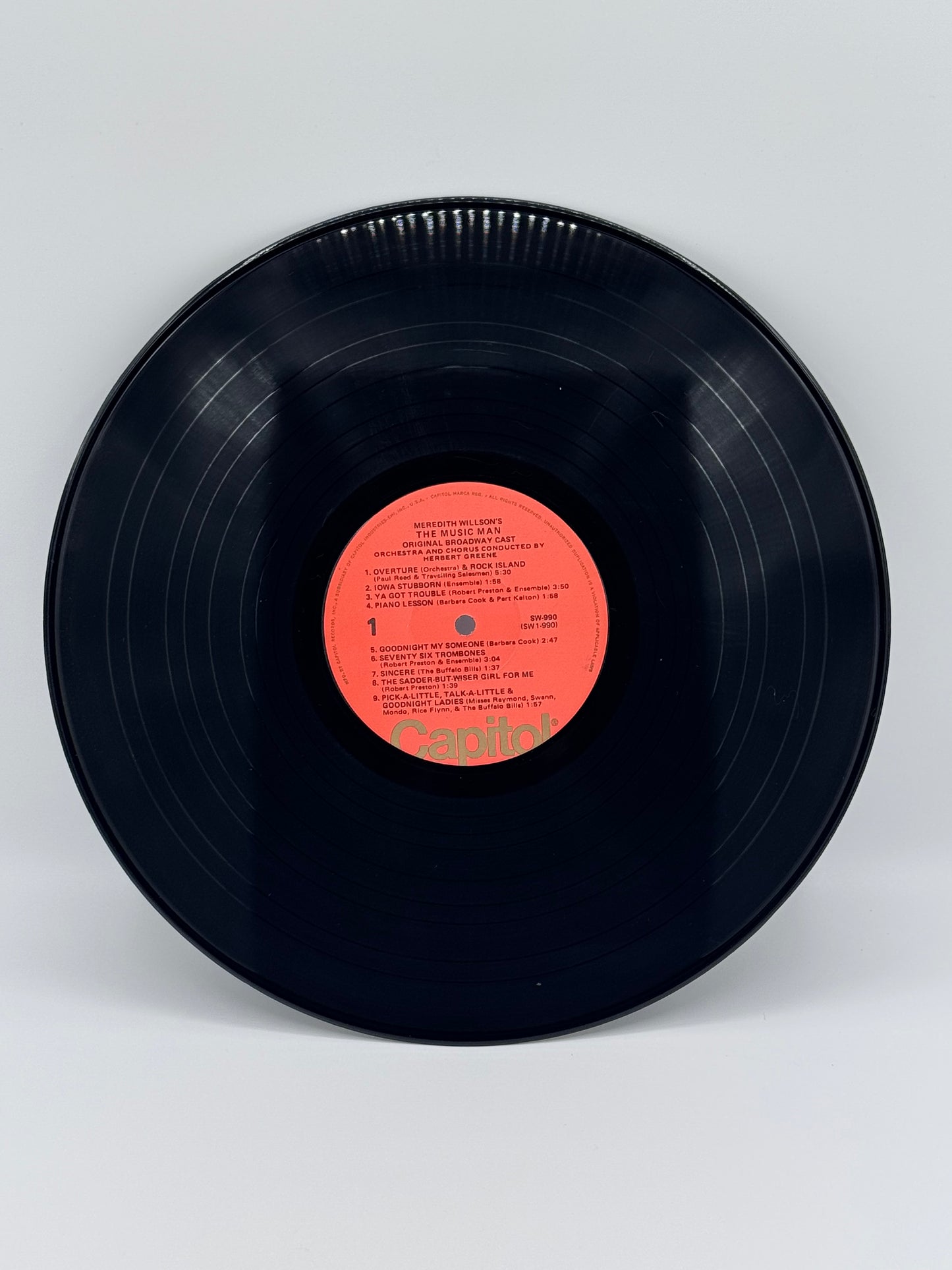 The Music Man Meredith Wilson Musical 1957 Vintage Vinyl Record