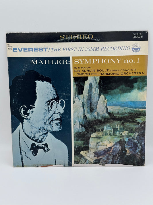 Gustav Mahler Symphony No. 1 Sir Adrian Boult with the London Philharmonic Orchestra 1958 Vintage Vinyl Record